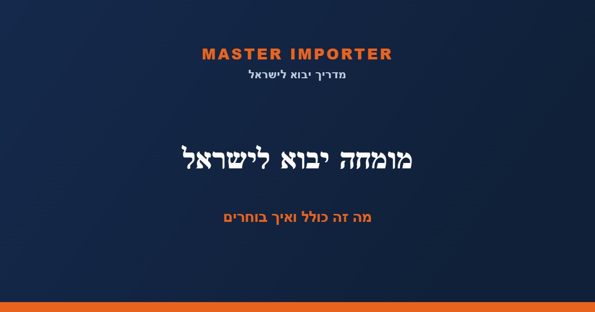 מומחה יבוא לישראל — מה זה כולל, מתי צריך ואיך בוחרים